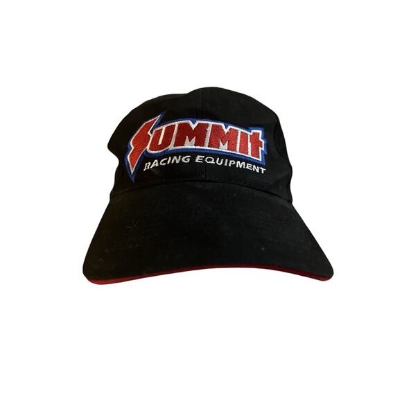 Summit Racing Equipment Adjustable Baseball Cap – Black & Red - Picture 2 of 5